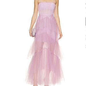 BCBGMaxAzria Corset Tulle Gown - Orchid (Size 0)